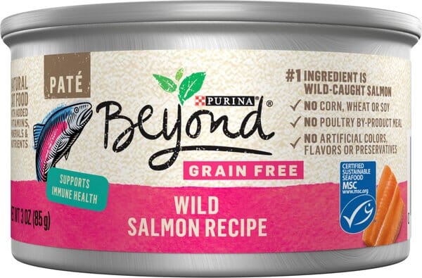 Purina Beyond Grain-Free Wild-Salmon Pate Canned Cat Food - 3 Oz - Case of 12
