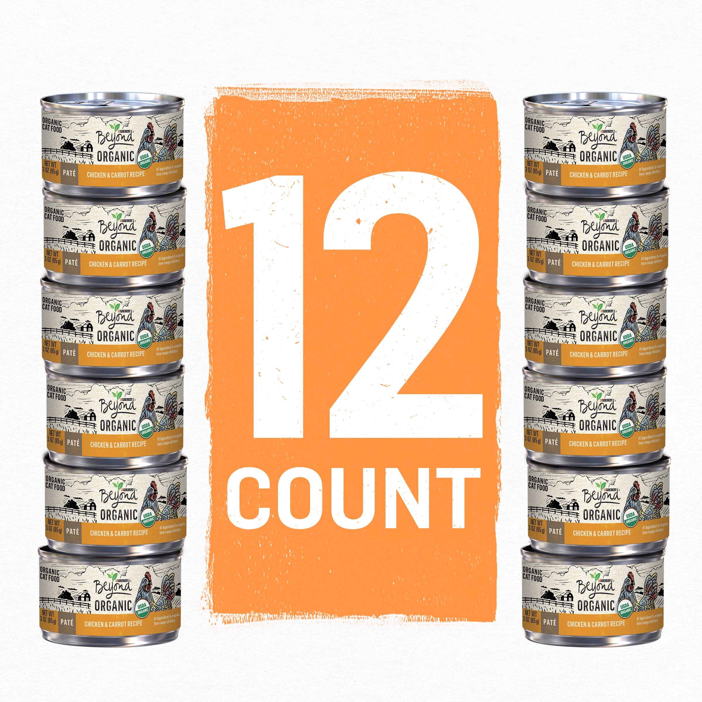 Purina Beyond Organic Chicken and Carrots Canned Cat Food - 3 Oz - Case of 12  