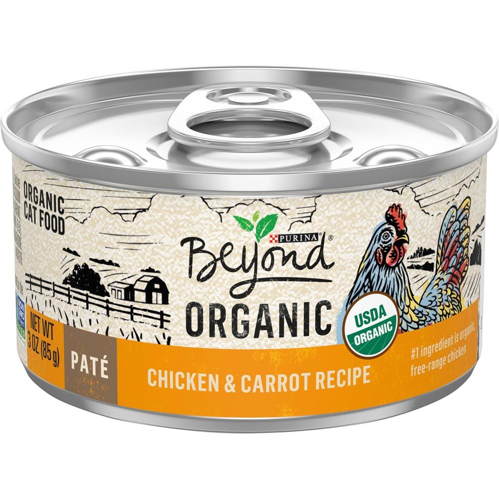 Purina Beyond Organic Chicken and Carrots Canned Cat Food - 3 Oz - Case of 12  