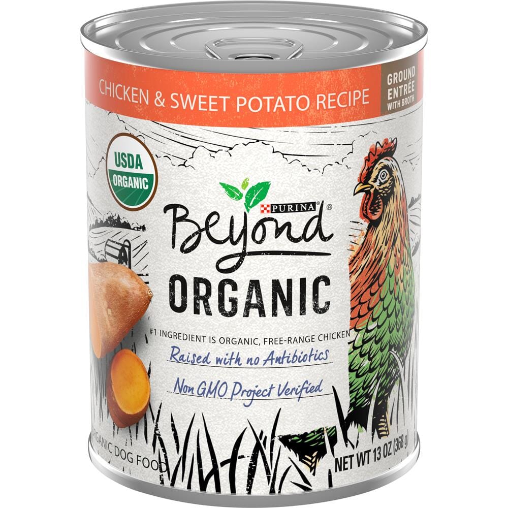 Purina Beyond Organic Chicken and Sweet Potato with Broth Adult Canned Dog Food - 13 Oz - Case of 12  