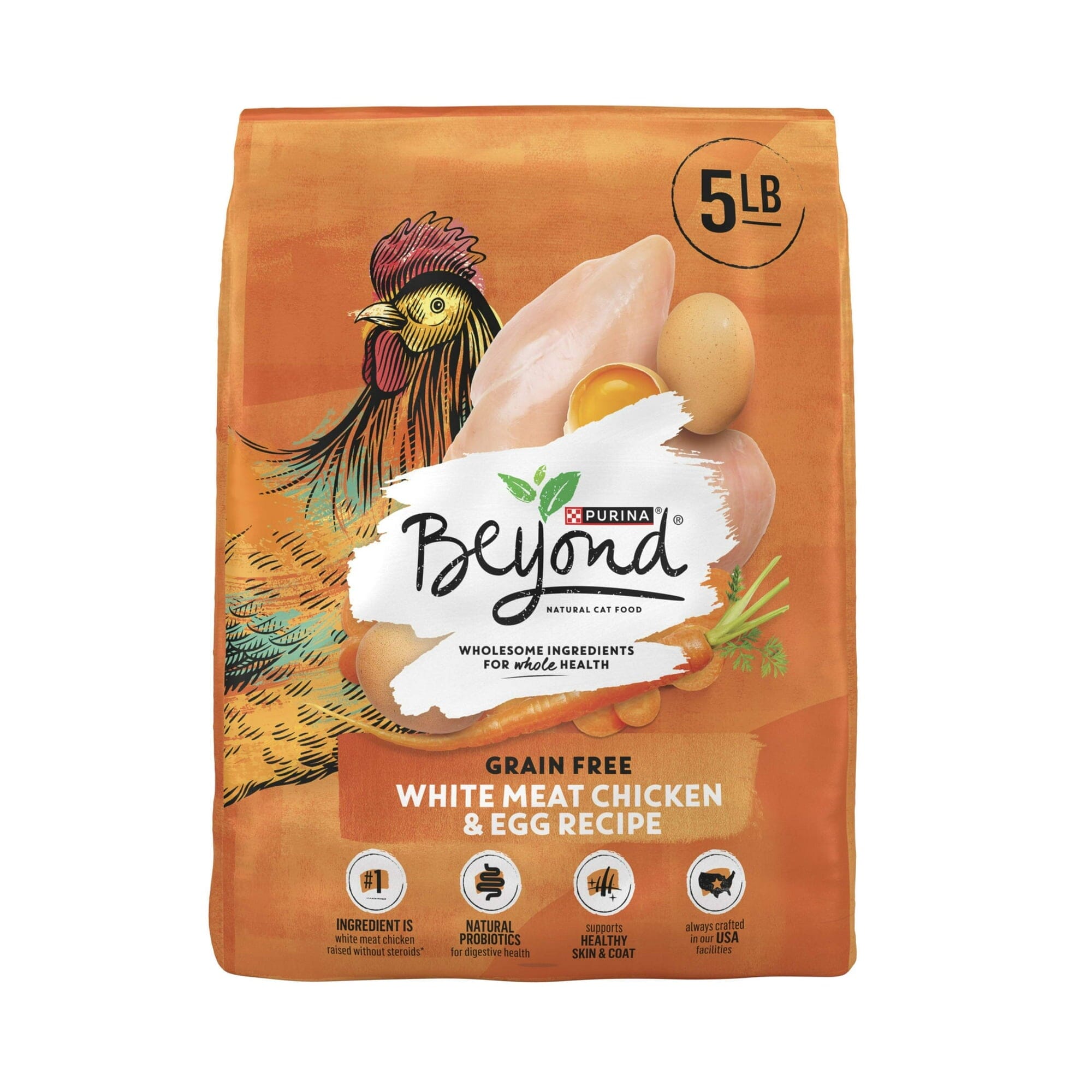 Purina Beyond Simply Grain-Free White Meat Chicken and Eggs Recipe Dry Cat Food - 5 Lbs - Case of 4