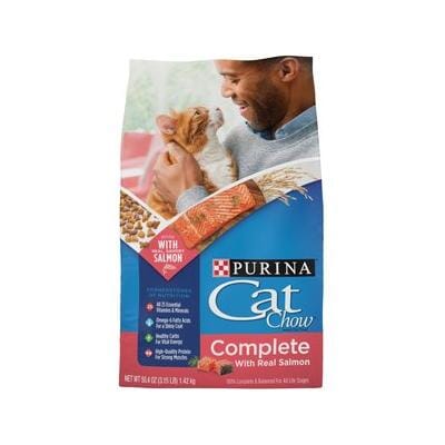 Purina Cat Chow Complete Salmon Dry Cat Food - 3.15 Lbs - Case of 4  