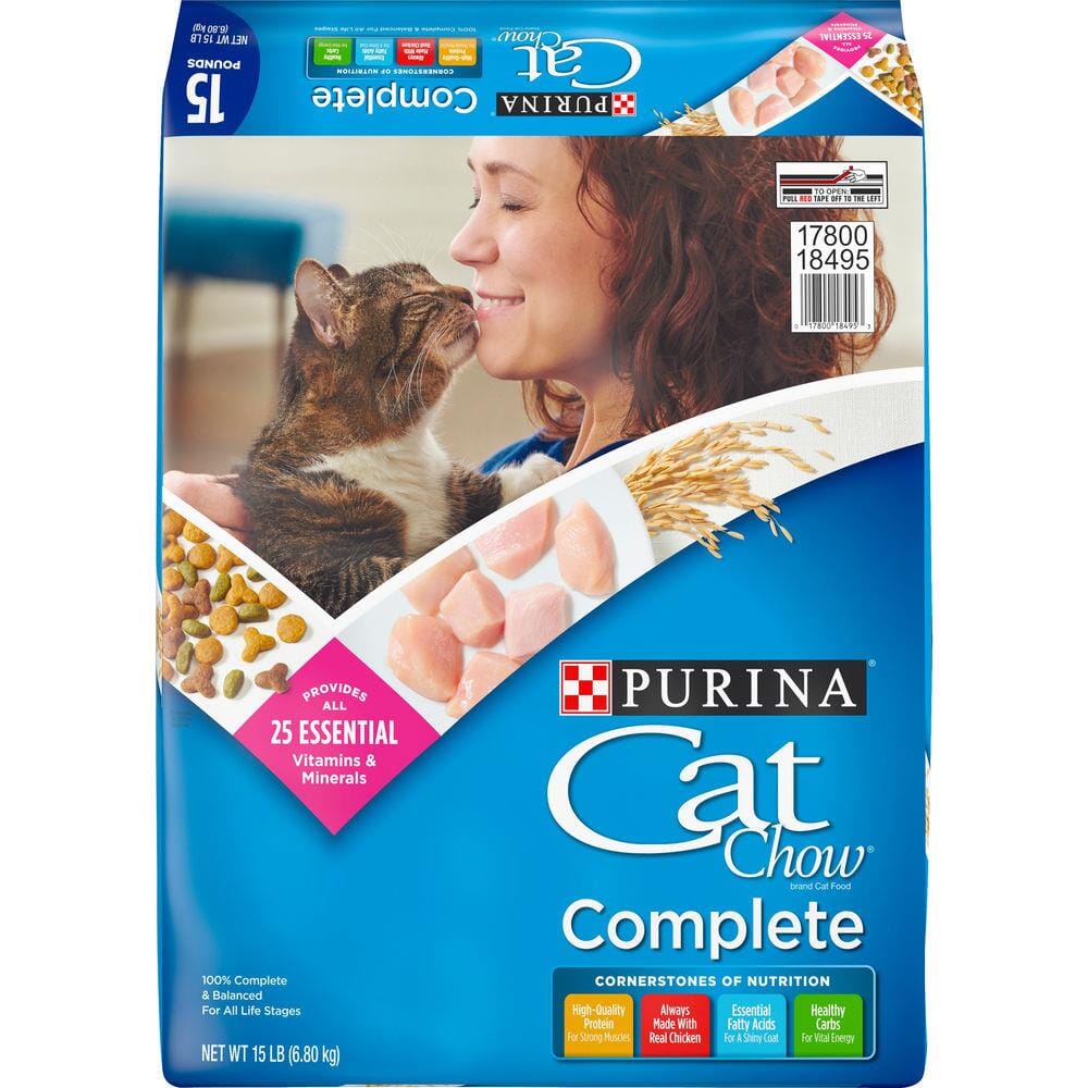 Purina Cat Chow Complete with Chicken Adult Dry Cat Food - 15 Lbs  