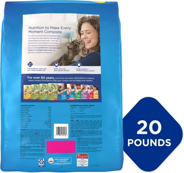 Purina Cat Chow Complete with Chicken Adult Dry Cat Food - 20 Lbs