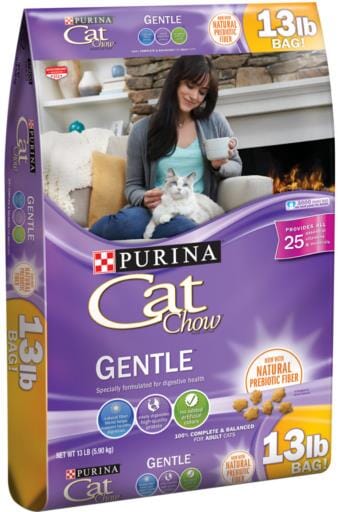 Purina Cat Chow Gentle Sensitive Skin and Stomach Farm-Raised Turkey Dry Cat Food - 13 Lbs  