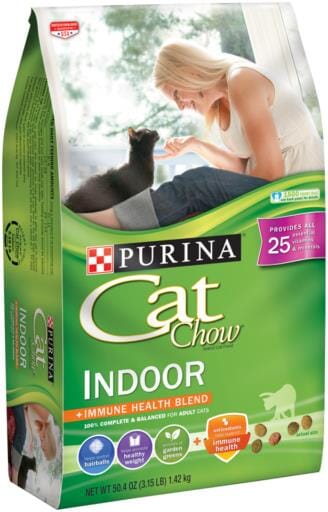 Purina Cat Chow Hairball Control and Healthy Weight Chicken Indoor Dry Cat Food - 3.15 Lbs - Case of 4  