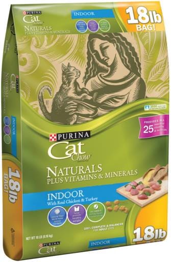 Purina Cat Chow Naturals Chicken and Turkey with Vitamins and Minerals Indoor Dry Cat Food - 18 Lbs  