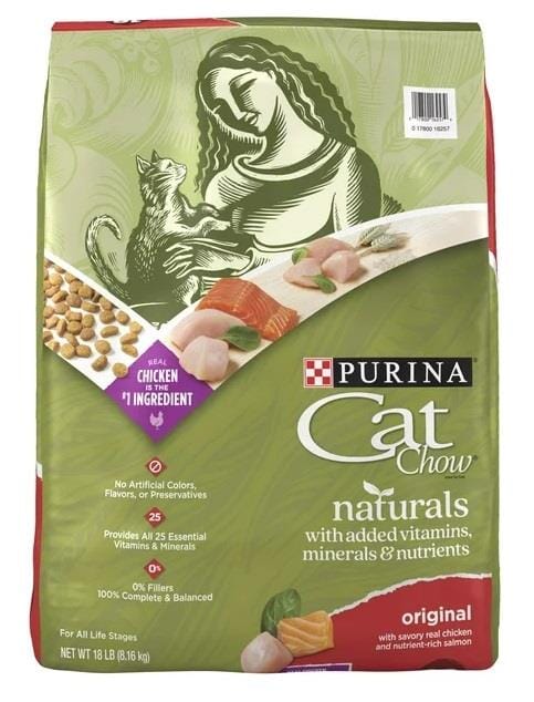 Purina Cat Chow Naturals Chicken Salmon with Vitamins and Minerals Dry Cat Food - 18 Lbs  