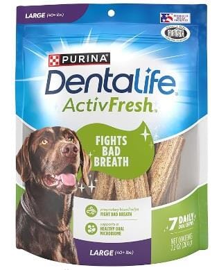 Purina DentaLife ActivFresh Dental Dog Chews - Large - 7.2 Oz - 5 Pack  