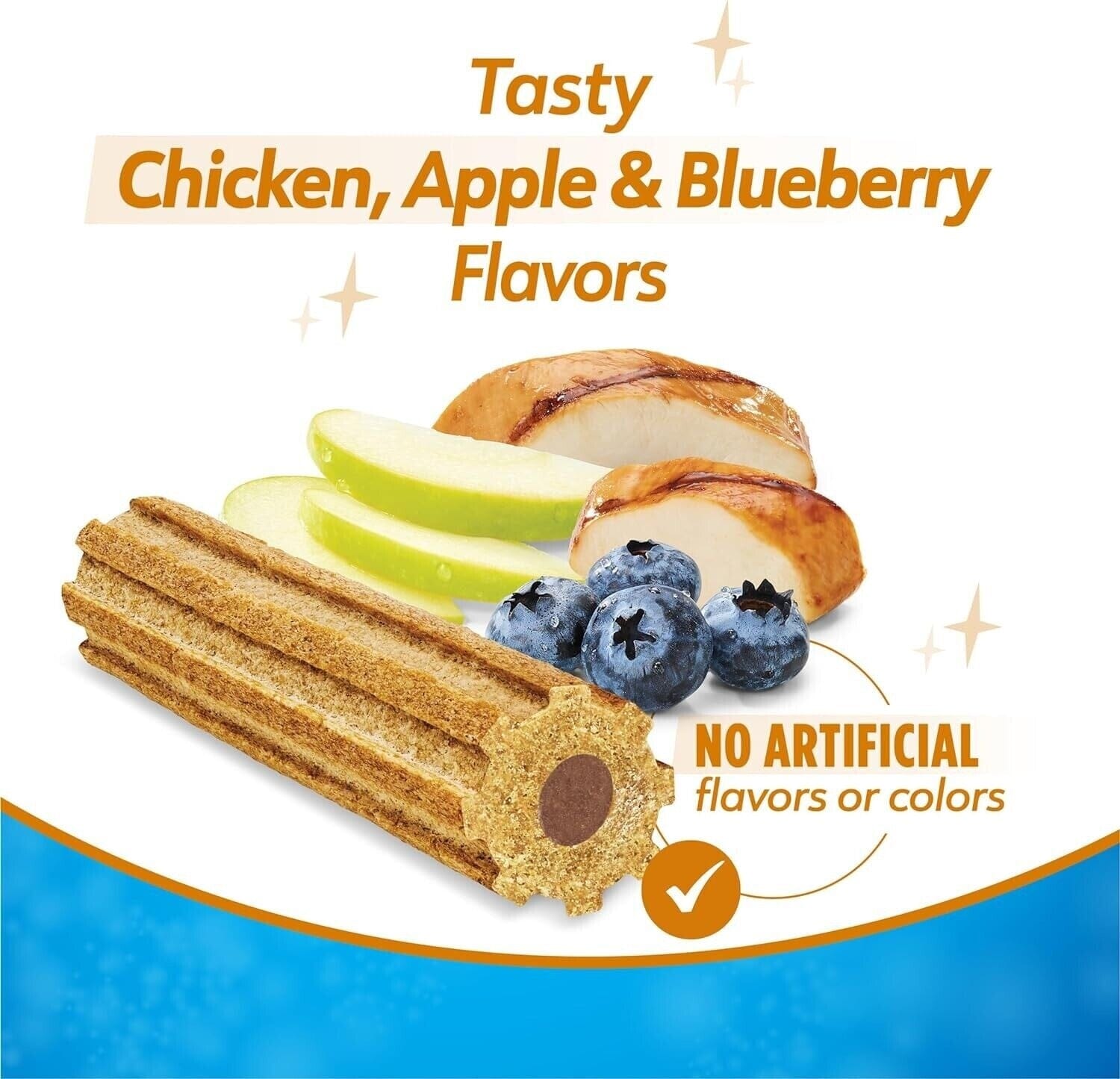 Purina DentaLife + Immune Support Chicken Apple and Blueberry Dental Dog Treats - Small/Medium
