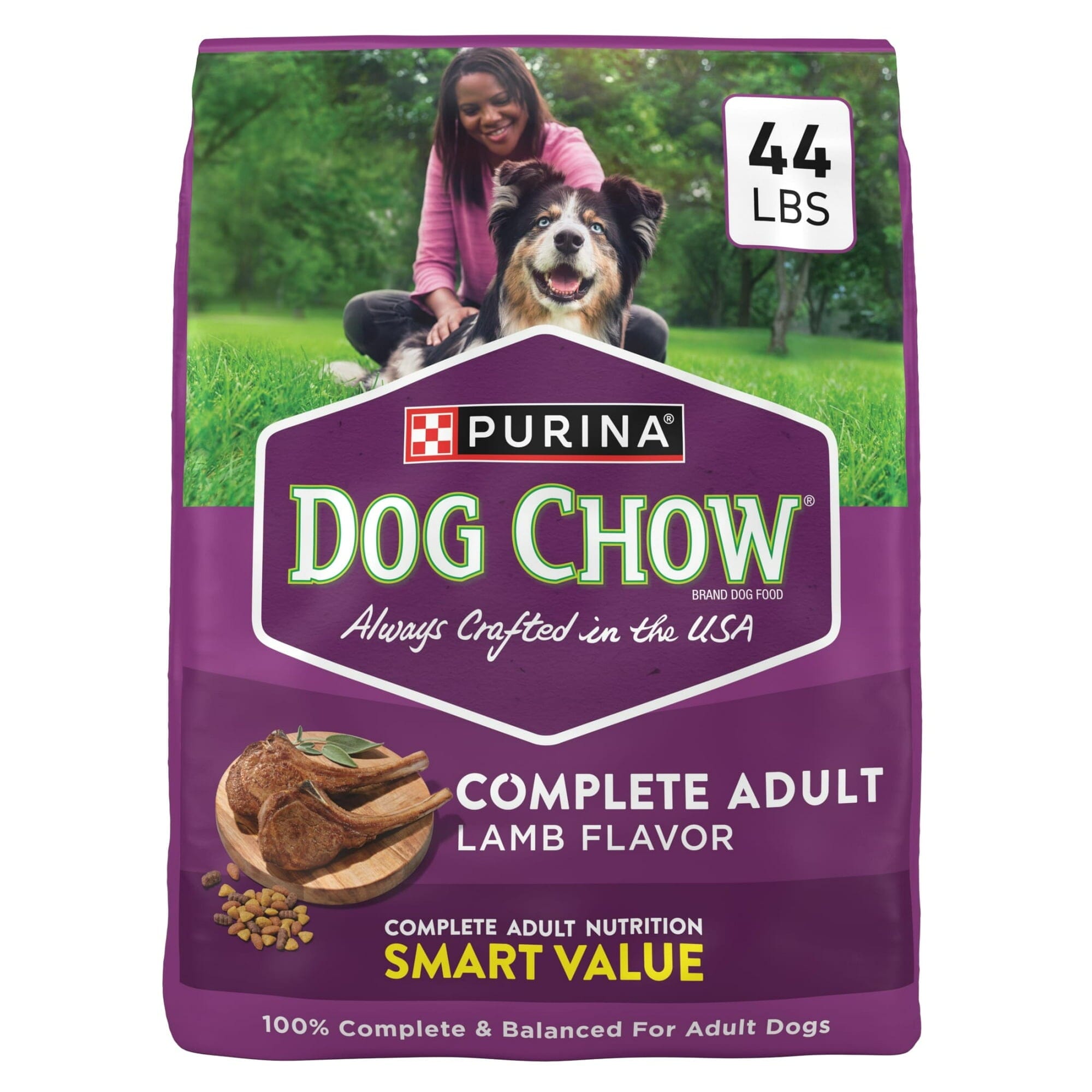 Purina Dog Chow Complete and Balanced Lamb Flavor Adult Dry Dog Food - 44 Lbs