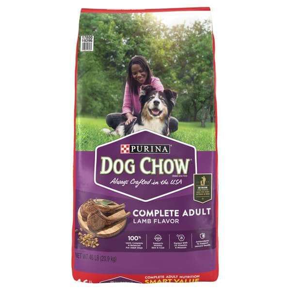 Purina Dog Chow Complete and Balanced Lamb Flavor Adult Dry Dog Food - 44 Lbs  