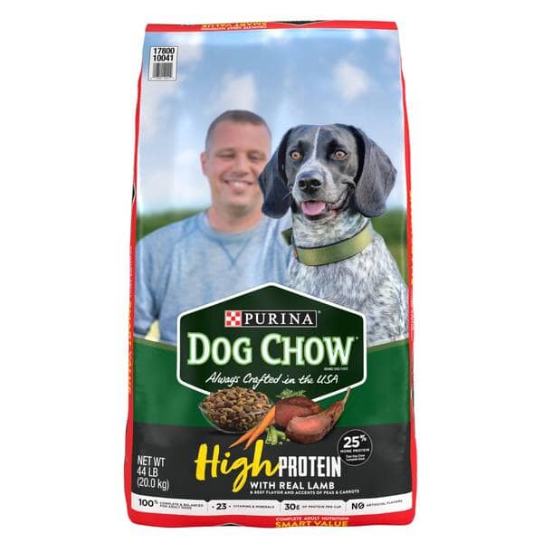 Purina Dog Chow High Protein Real Lamb with Beats Carrots and Beans Dry Dog Food - 44 Lbs