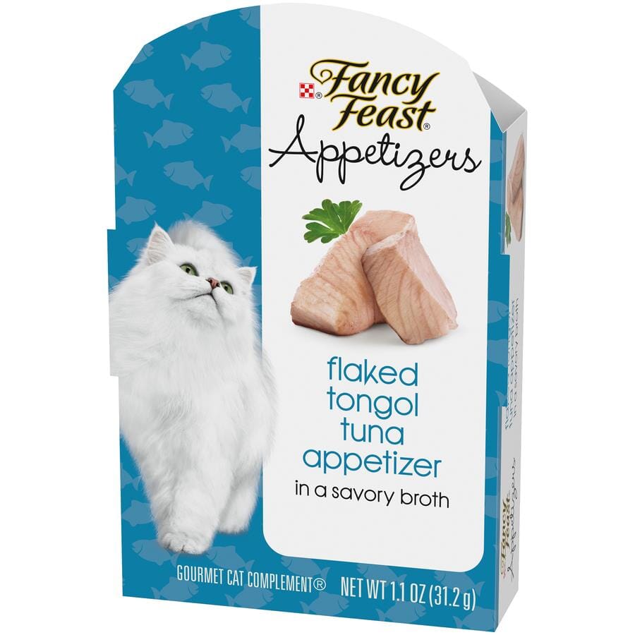 Purina Fancy Feast Appetizers Grain-Free Tongol Tuna Wet Cat Food and Topper Pouch - 1.1 Oz - Case of 10  