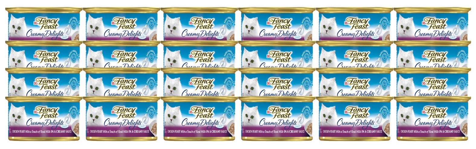 Purina Fancy Feast Creamy Delights Grilled Chicken with Real Milk Pate Canned Cat Food - 3 Oz - Case of 24  