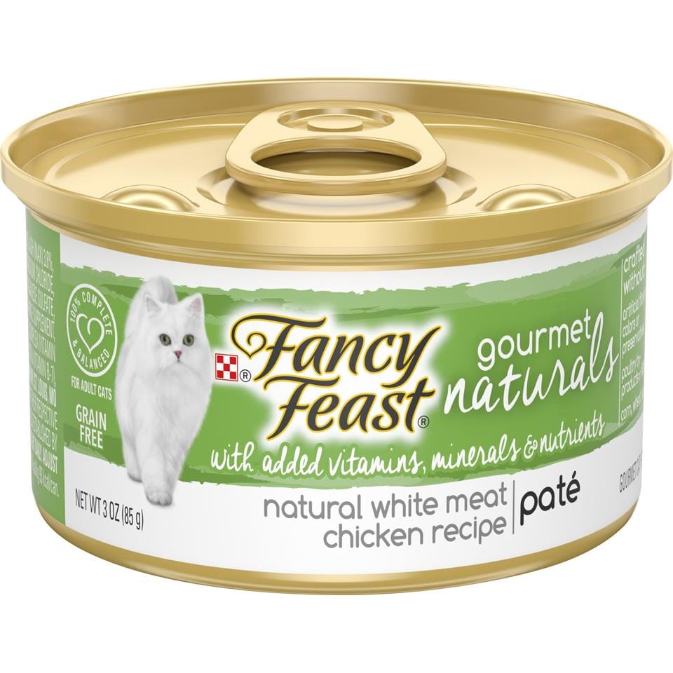 Purina Fancy Feast Gourmet Naturals Chicken in Gravy with Vitamins and Minerals Canned Cat Food - 3 Oz - Case of 12  