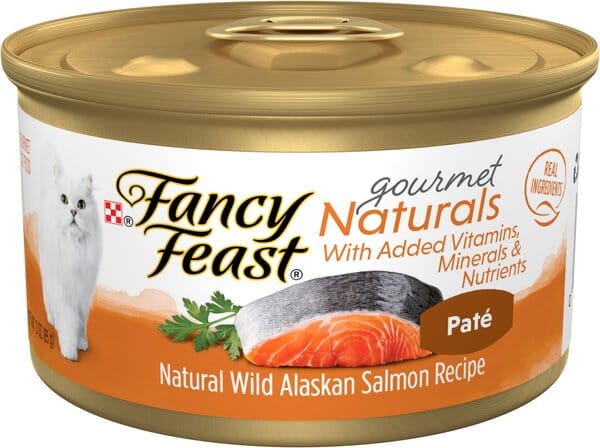 Purina Fancy Feast Gourmet Naturals Wild Alaskan Salmon Pate Canned Cat Food - 3 Oz - Case of 12