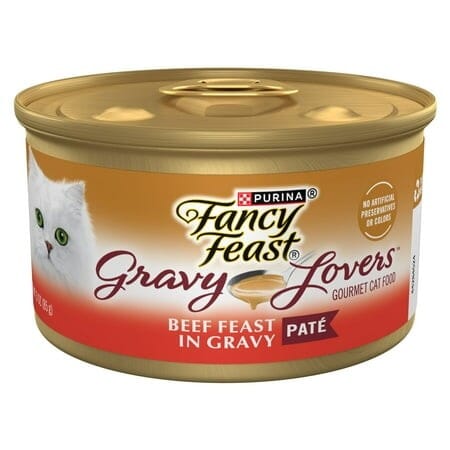 Purina Fancy Feast Gravy Lovers Beef Feast Gourmet Pate in Gravy Canned Cat Food - 3 Oz - Case of 24 Default Title