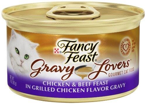 Purina Fancy Feast Gravy Lovers Chicken and Beef Recipe Canned Cat Food - 3 Oz - Case of 24  