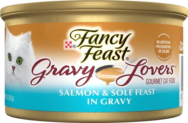 Purina Fancy Feast Gravy Lovers Salmon and Sole Recipe Canned Cat Food - 3 Oz - Case of 24