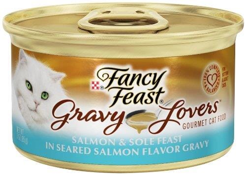 Purina Fancy Feast Gravy Lovers Salmon and Sole Recipe Canned Cat Food - 3 Oz - Case of 24  