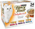 Purina Fancy Feast Indoor Devine Delights Chicken Turney and Whitefish with Cheese Canned Cat Food - Variety Pack - 3 Oz - 24 Count  