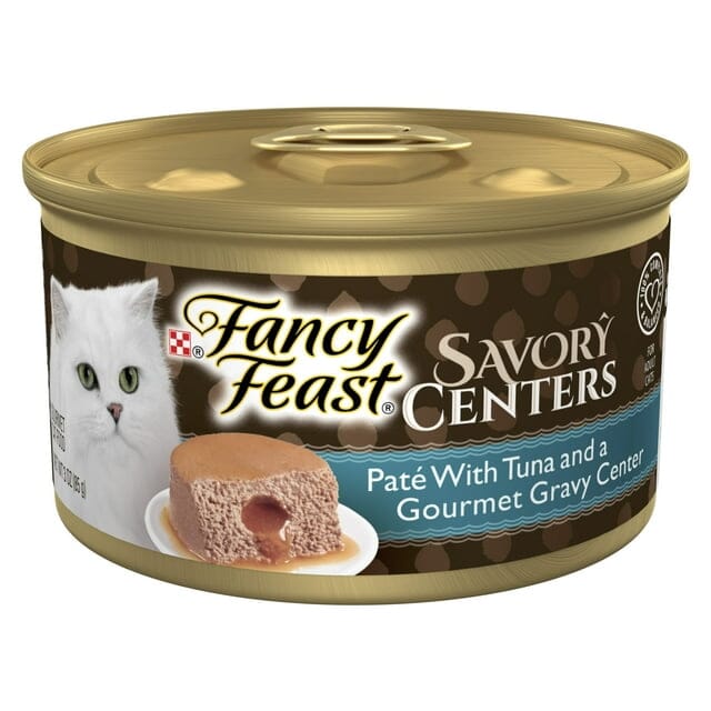Purina Fancy Feast Savory Centers Tuna Gourmet Pate and Gravy Center Canned Cat Food - 3 Oz - Case of 24 Default Title