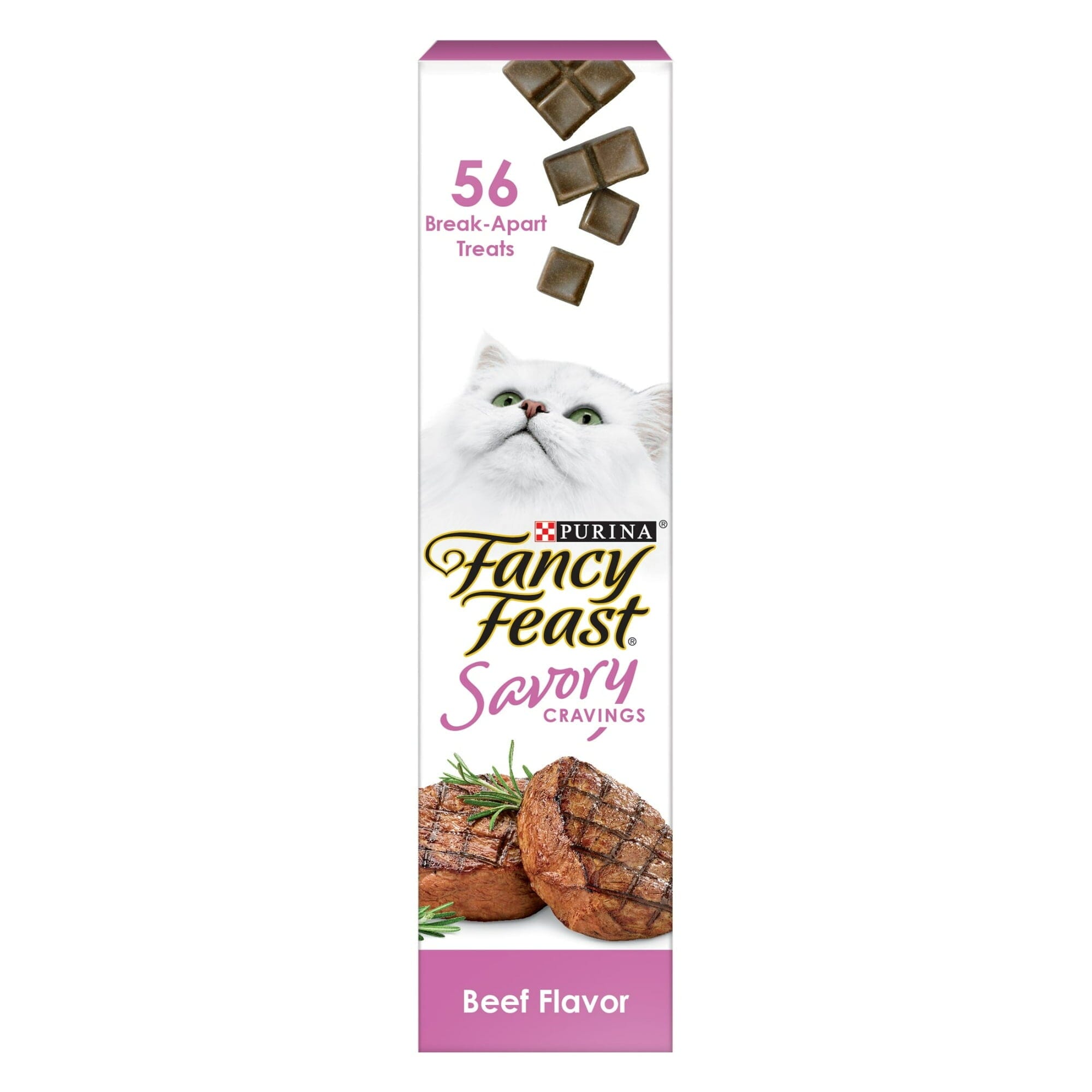 Purina Fancy Feast Savory Cravings Break-Apart Limited Ingredient Beef Soft and Chewy Cat Treats - 1 Oz - Case of 20