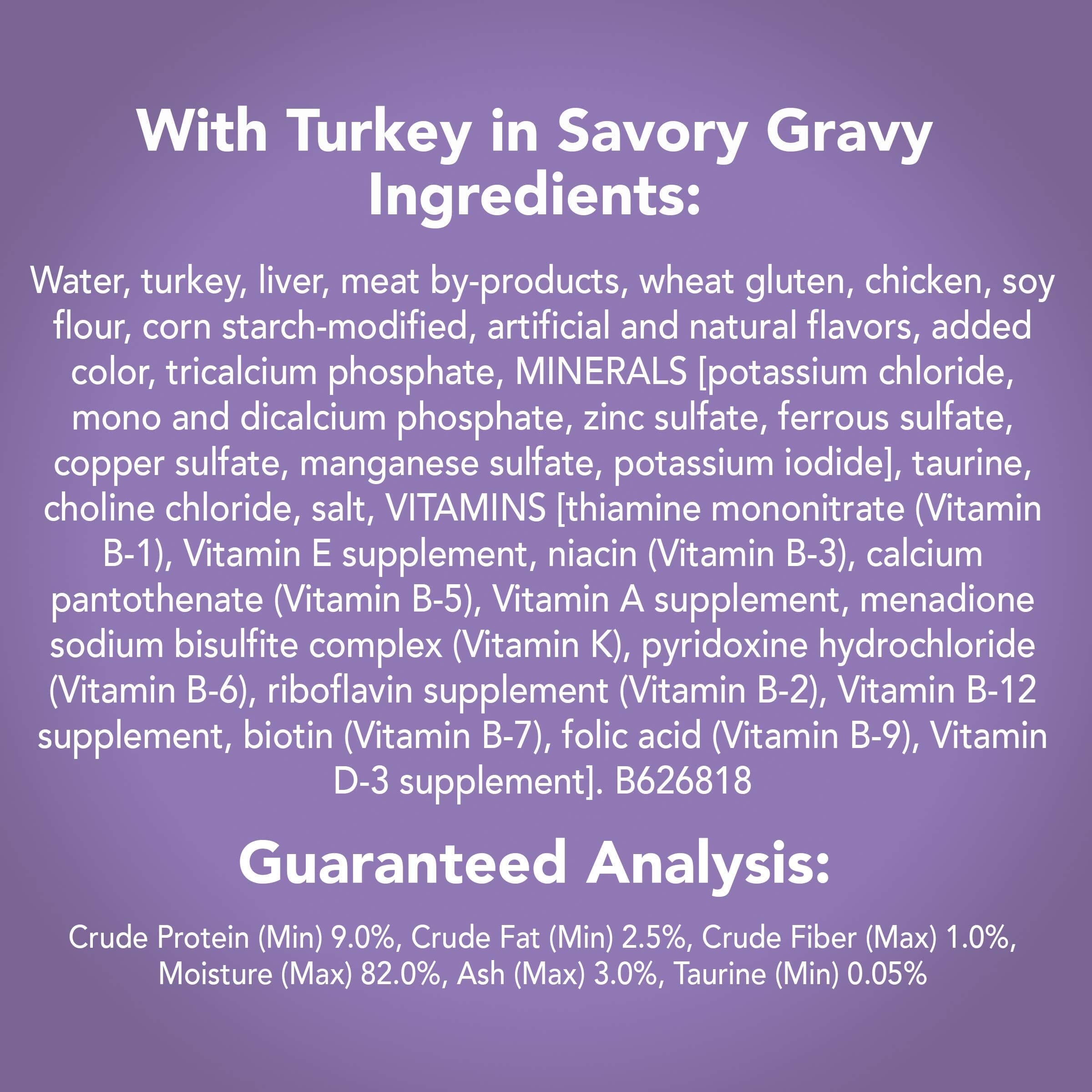 Purina Friskies Extra Gravy Chicken Turkey Salmon and Beef Chunky Canned Cat Food - Variety Pack - 5.5 Oz - 24 Count  