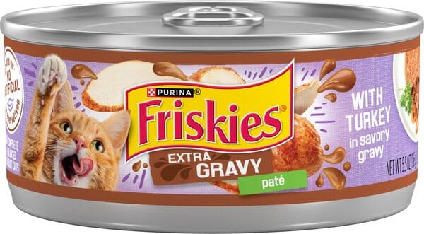 Purina Friskies Extra Gravy Gravy Turkey Pate in Gravy Canned Cat Food - 5.5 Oz - Case of 24  