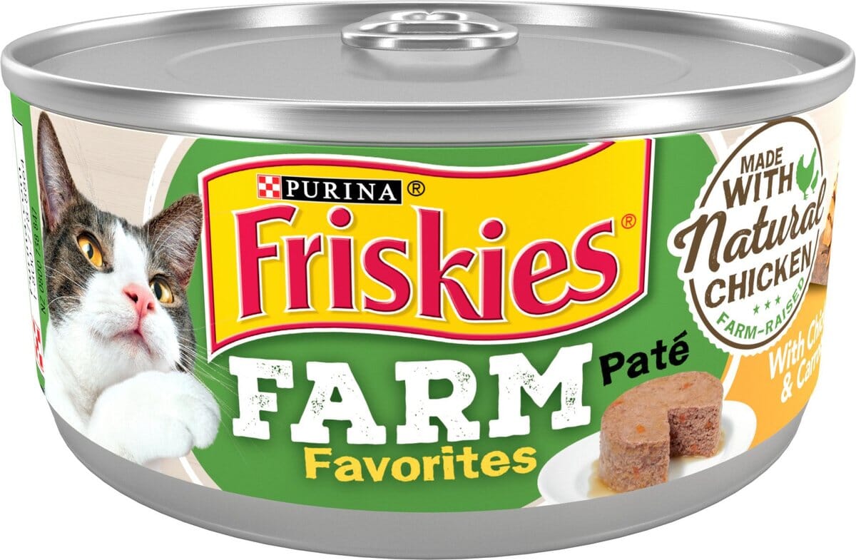 Purina Friskies Farm Favorites Chicken and Turkey with Carrots in Gravy Canned Cat Food - 5.5 Oz - Case of 24  