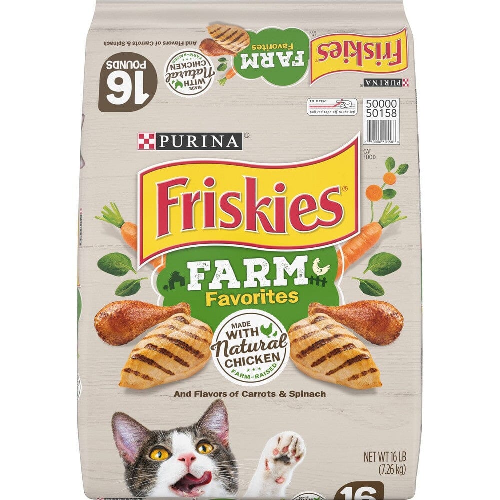 Purina Friskies Farm Favorites Chicken with Carrots and Spinach Dry Cat Food - 16 Lbs  