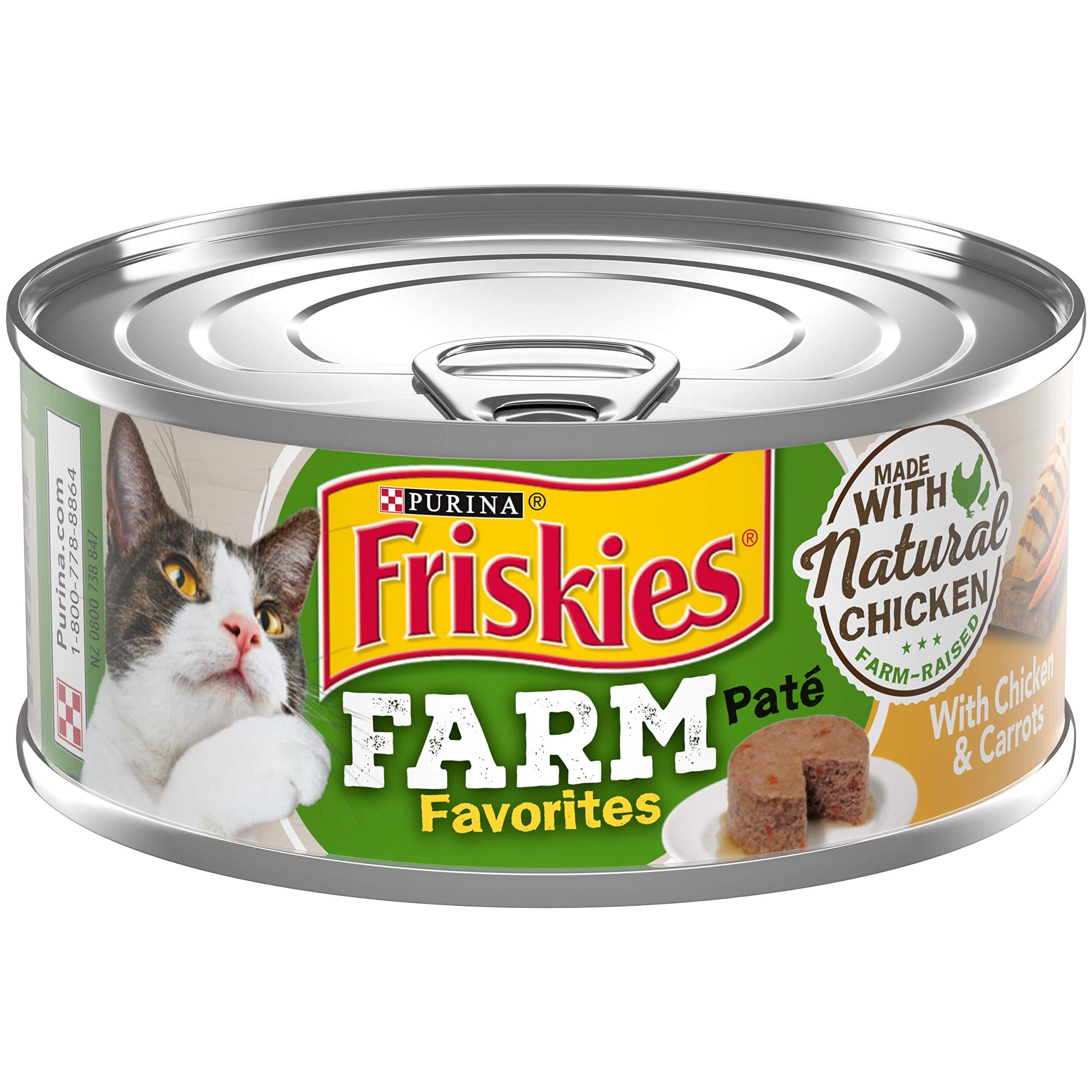 Purina Friskies Farm Favorites Chicken with Carrots Pate Canned Cat Food - 5.5 Oz - Case of 24  