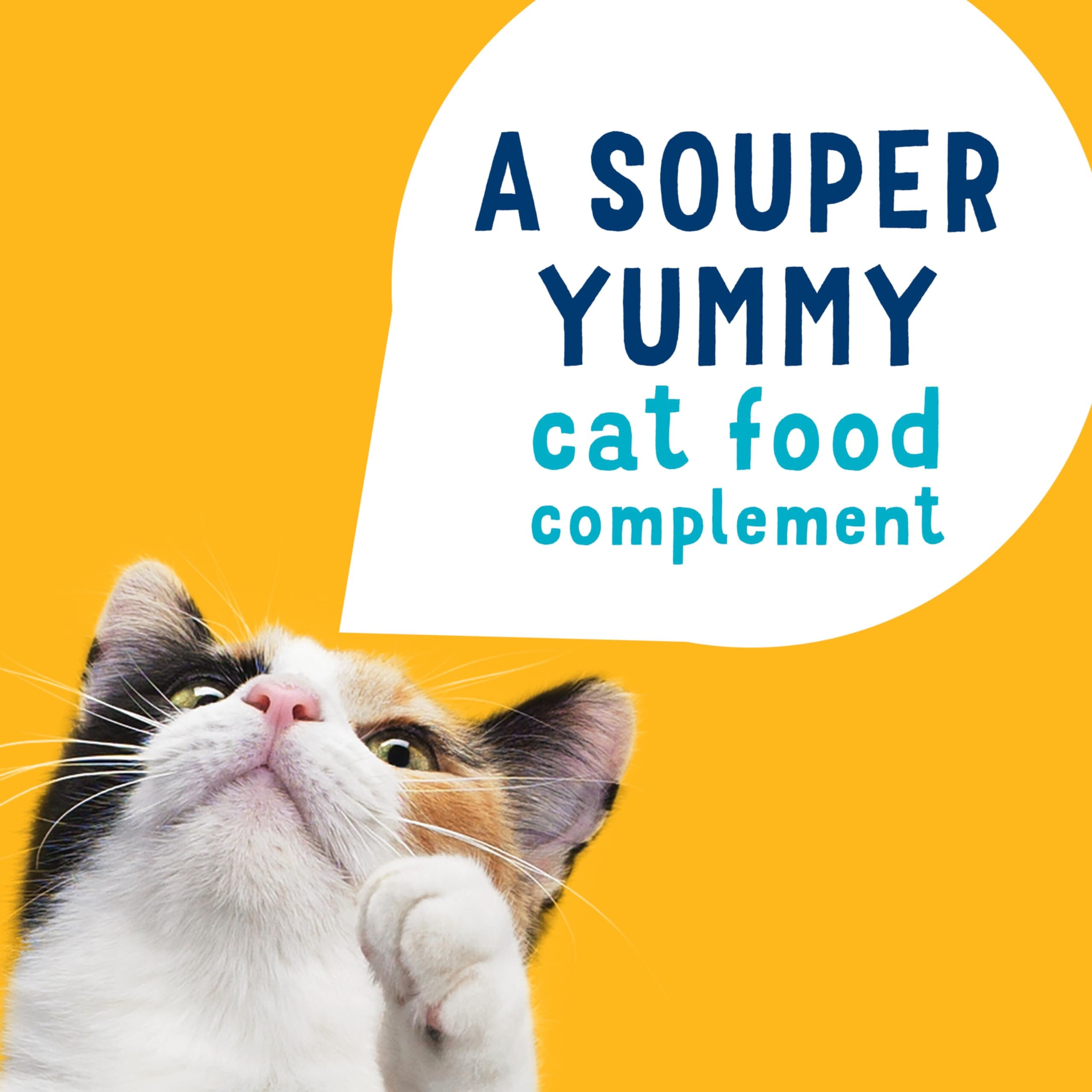 Purina Friskies Lil' Soups Compliments Flaked Chicken in Tuna Broth Puree Wet Cat Food Topper or Treat - 1.2 Oz - Case of 8  