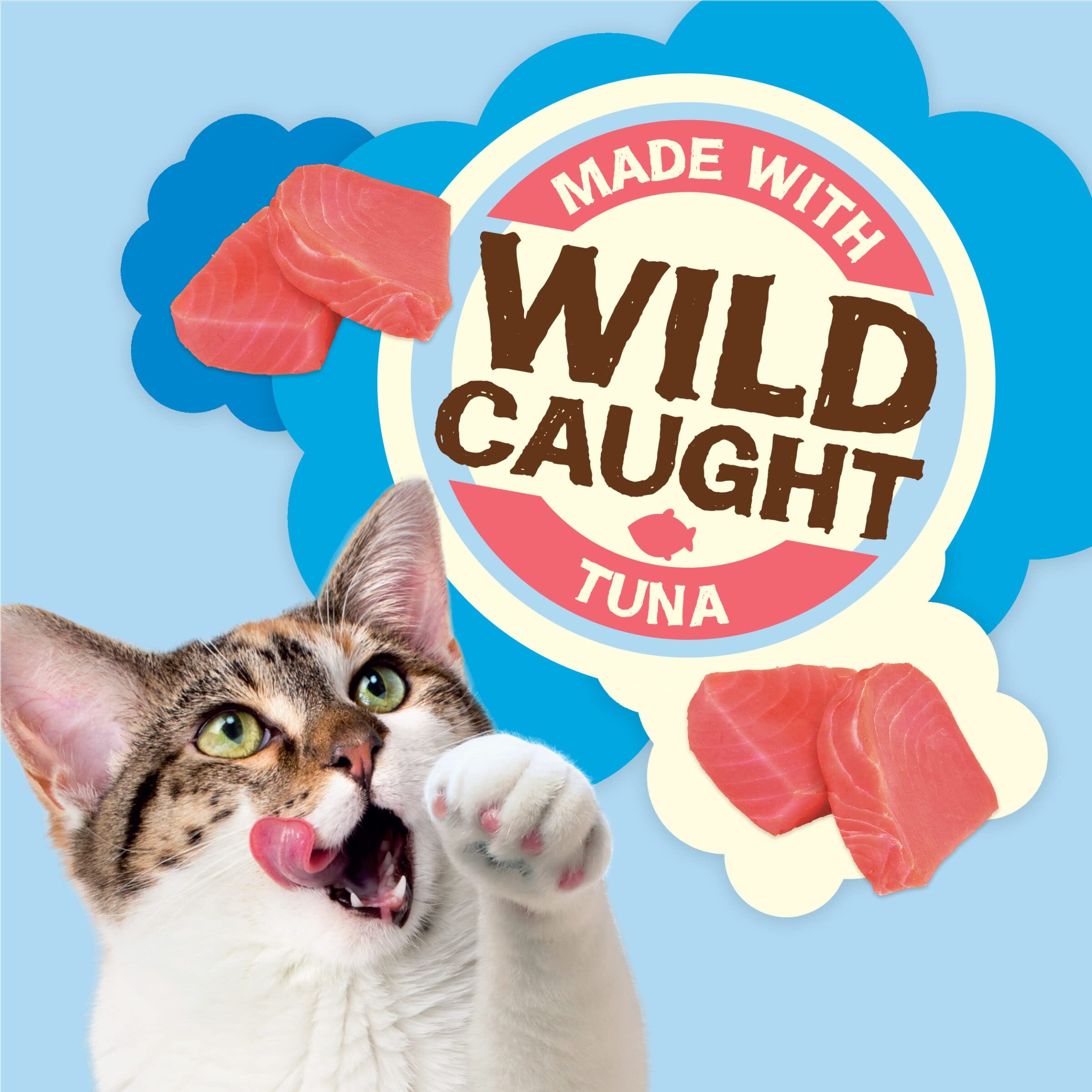 Purina Friskies Party Mix Natural Yums Canister Wild-Caught Tuna with Vitamins Crunchy Cat Treats - 20 Ounce - Case of 3  