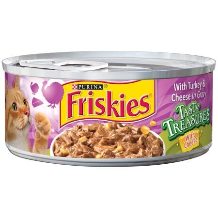 Purina Friskies Tasty Treasures Prime Filets Turkey Liver and Cheese in Gravy Canned Cat Food - 5.5 Oz - Case of 24