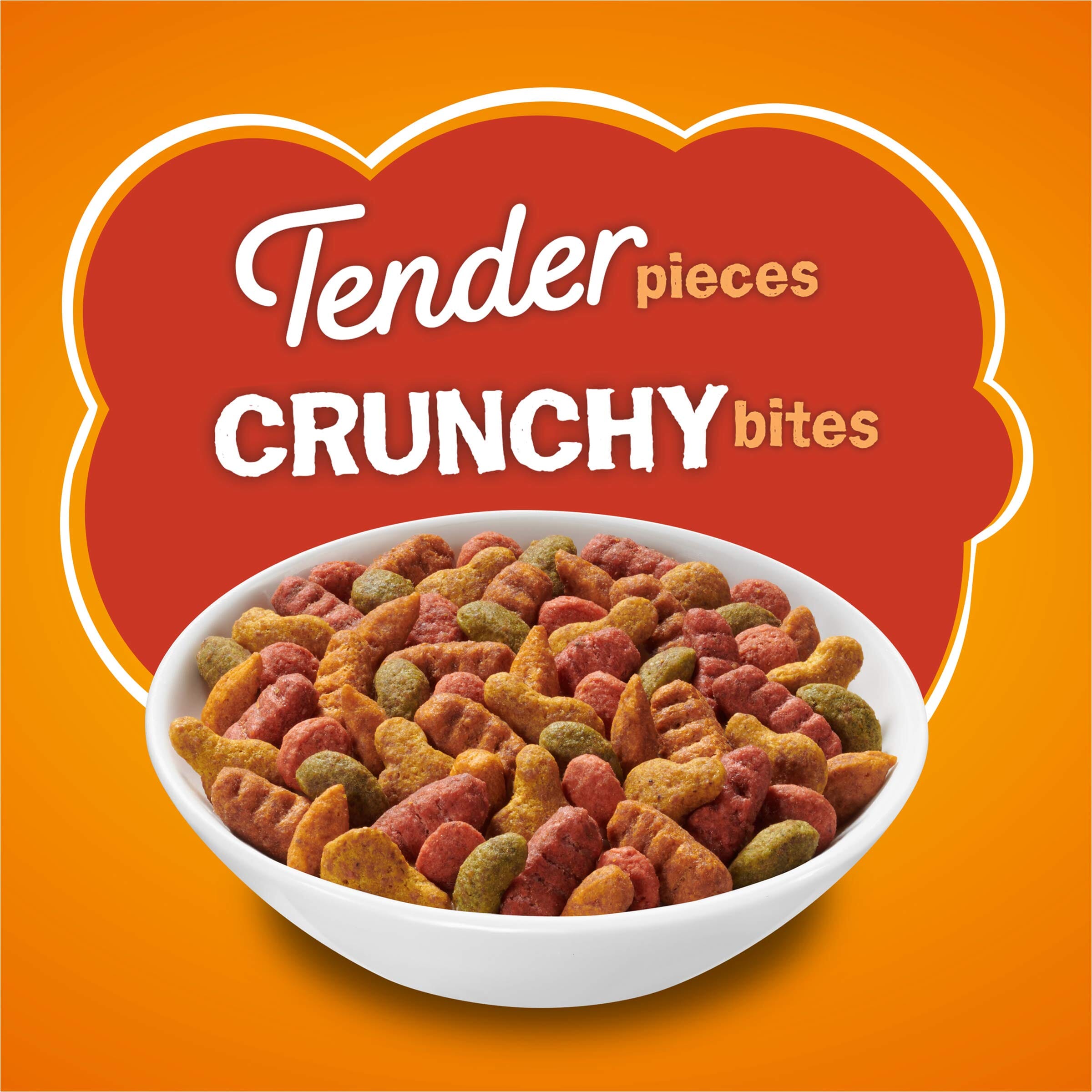 Purina Friskies Tender and Crunchy Chicken Beef Carrots and Beans Dry Cat Food - 3.15 Lbs - Case of 4  