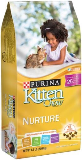 Purina Kitten Chow Nurture High-Protein Muscle and Brain Chicken with Minerals Dry Cat Food - 6.3 Lbs - Case of 4  