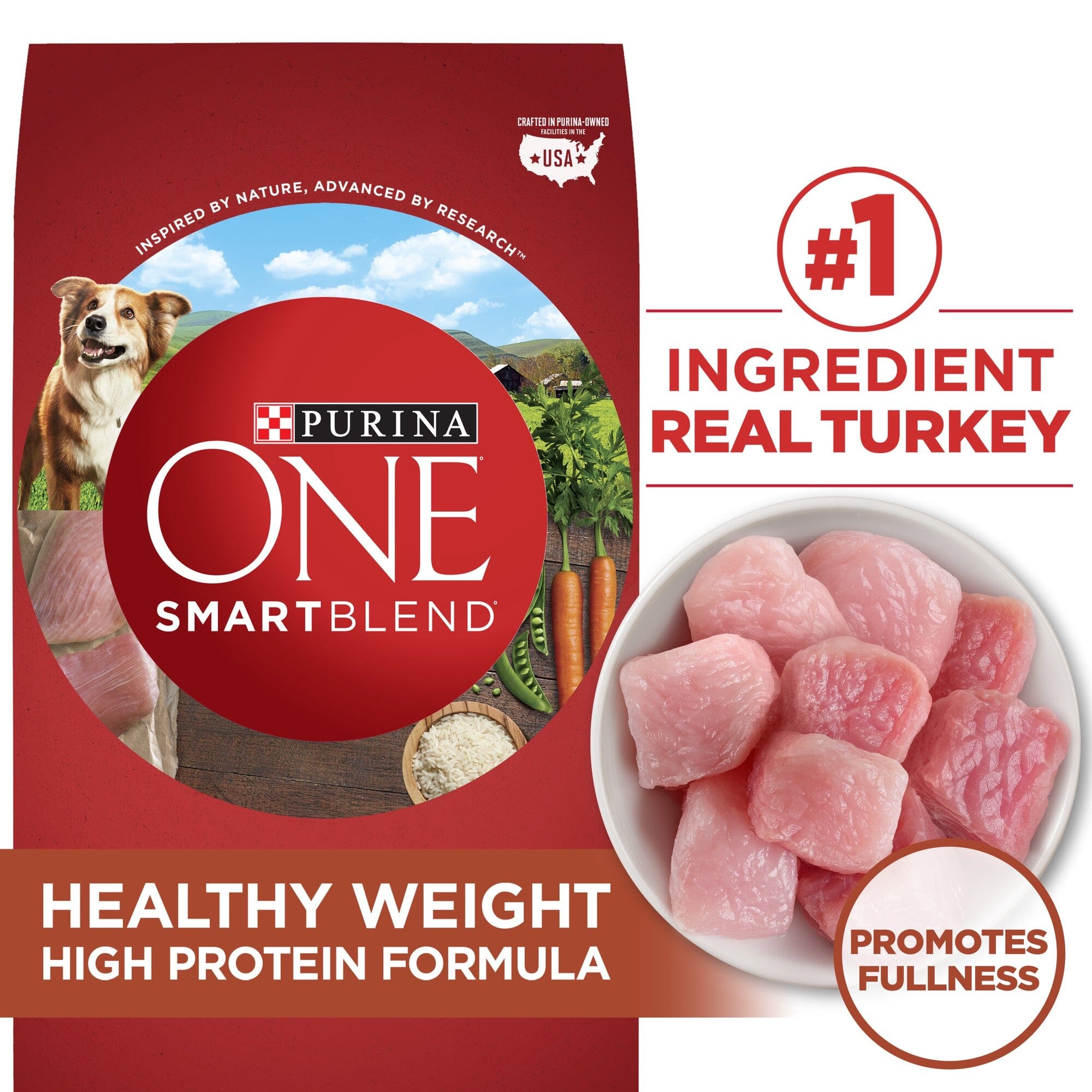 Purina ONE Healthy Weight High-Protein Turkey Dry Dog Food - 40 Lbs Default Title