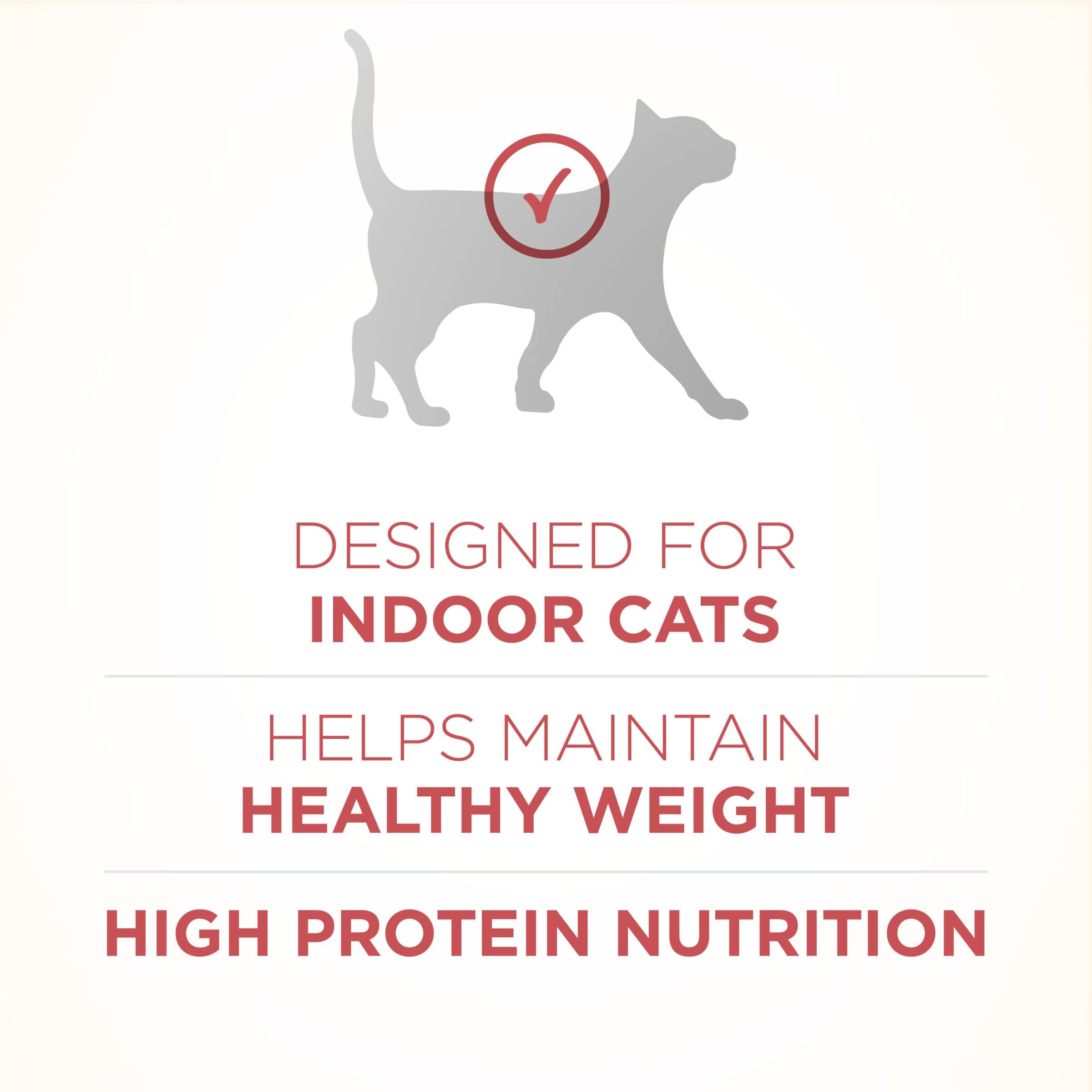 Purina One + Plus Indoor Advantage Healthy Weight and Immune Support Salmon Dry Cat Food - 7 Lbs - Case of 4  