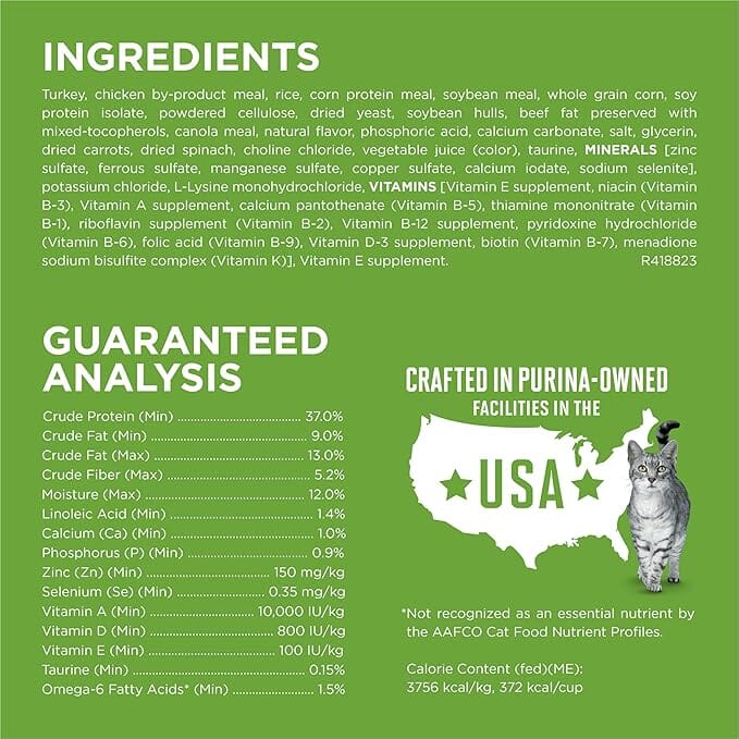 Purina One + Plus Indoor Advantage Healthy Weight and Immune Support Turkey Adult Dry Cat Food - 22 Lbs