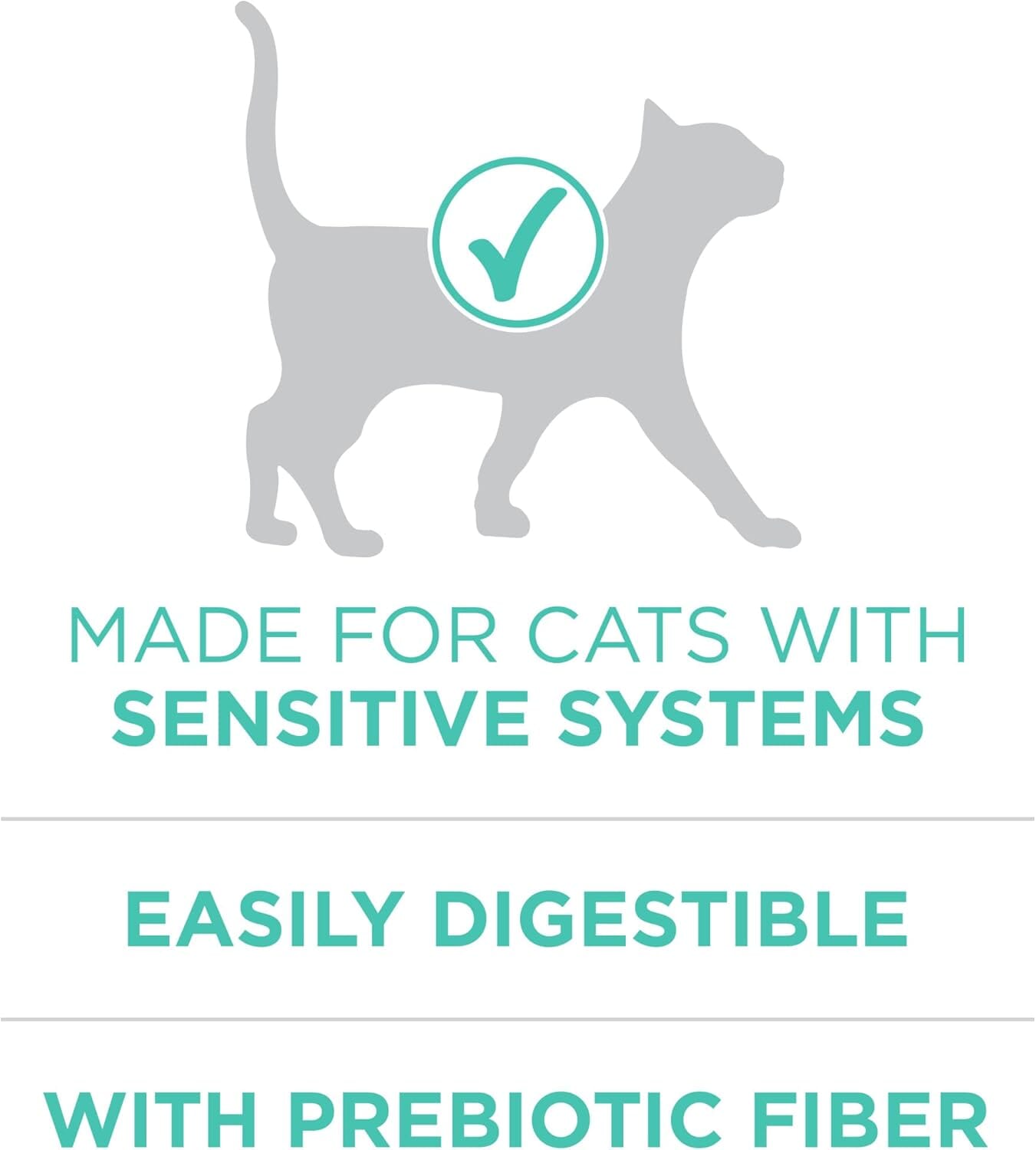 Purina One Sensitive Skin and Stomach Turkey Adult Dry Cat Food - 7 Lbs - Case of 4