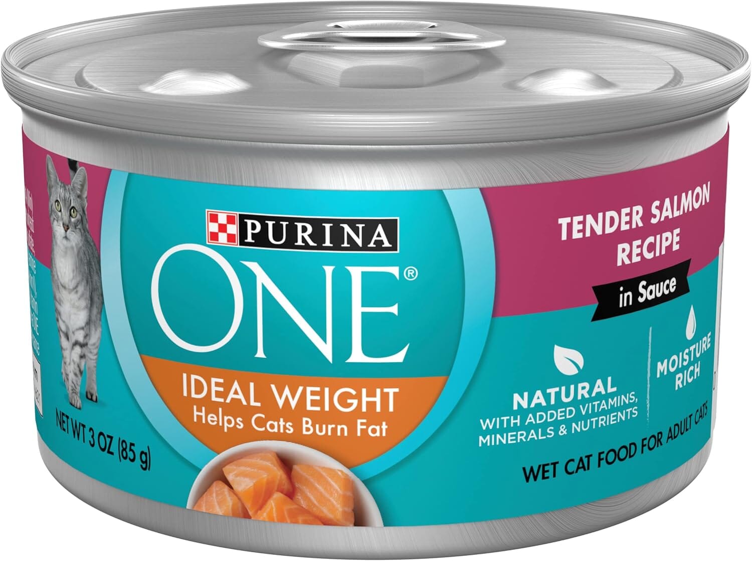 Purina One SmartBlend Healthy Weight Salmon in Sauce Canned Cat Food - 3 Oz - Case of 24