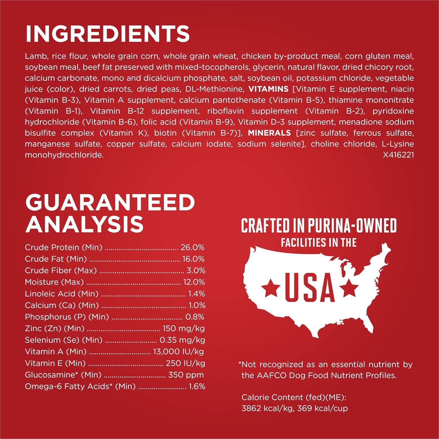 Purina One SmartBlend Heart Muscle and Immune Support Lamb and Rice Dry Dog Food - 8 Lbs - Case of 4