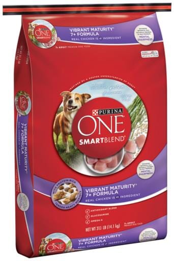 Purina ONE SmartBlend Vibrant Maturity 7+ Senior Formula Dry Dog Food  