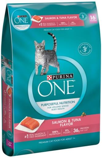 Purina ONE Tender Selects Blend Real Salmon Dry Cat Food  