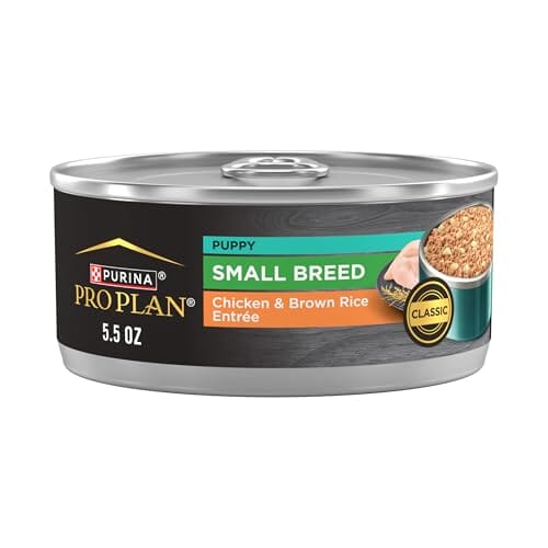 Purina Pro Plan Chicken and Brown Rice Entree Small-Breed Puppy Canned Dog Food - 5.5 Oz - Case of 24 Default Title