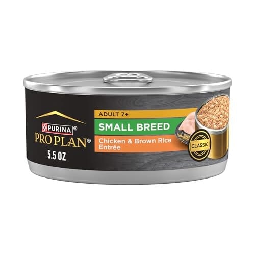 Purina Pro Plan Chicken and Brown Rice Entree Small-Breed Senior Adult Canned Dog Food - 5.5 Oz - Case of 24 Default Title