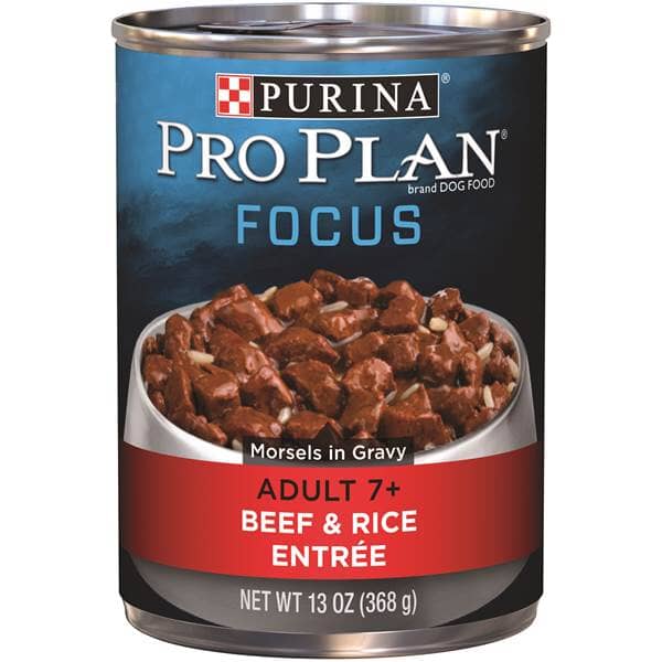 Purina Pro Plan Complete Essentials Beef and Rice in Gravy 7+ Senior Adult Canned Dog Food - 13 Oz - Case of 12 Default Title
