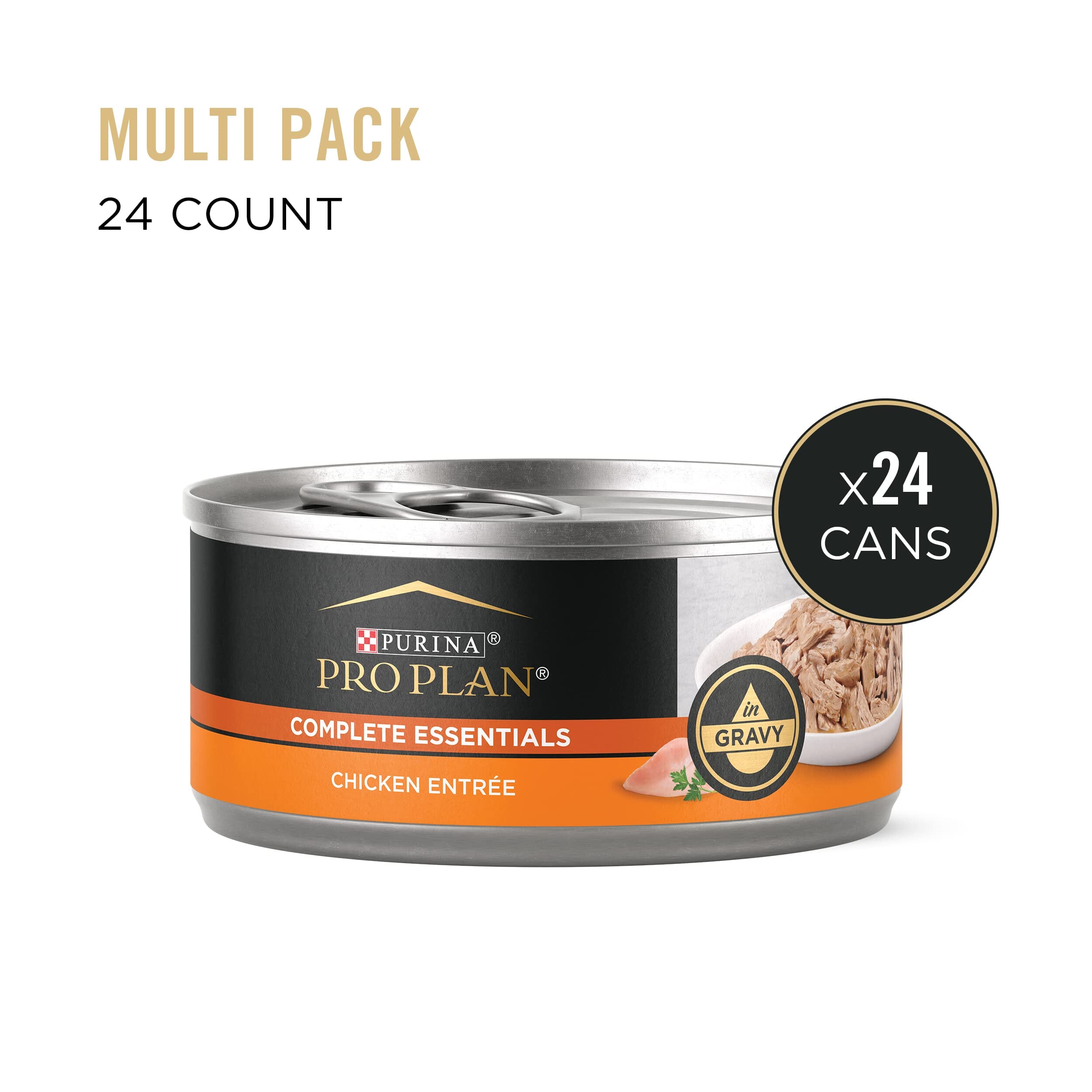 Purina Pro Plan Complete Essentials Chicken in Gravy Canned Cat Food - 5.5 Oz - Case of 24  